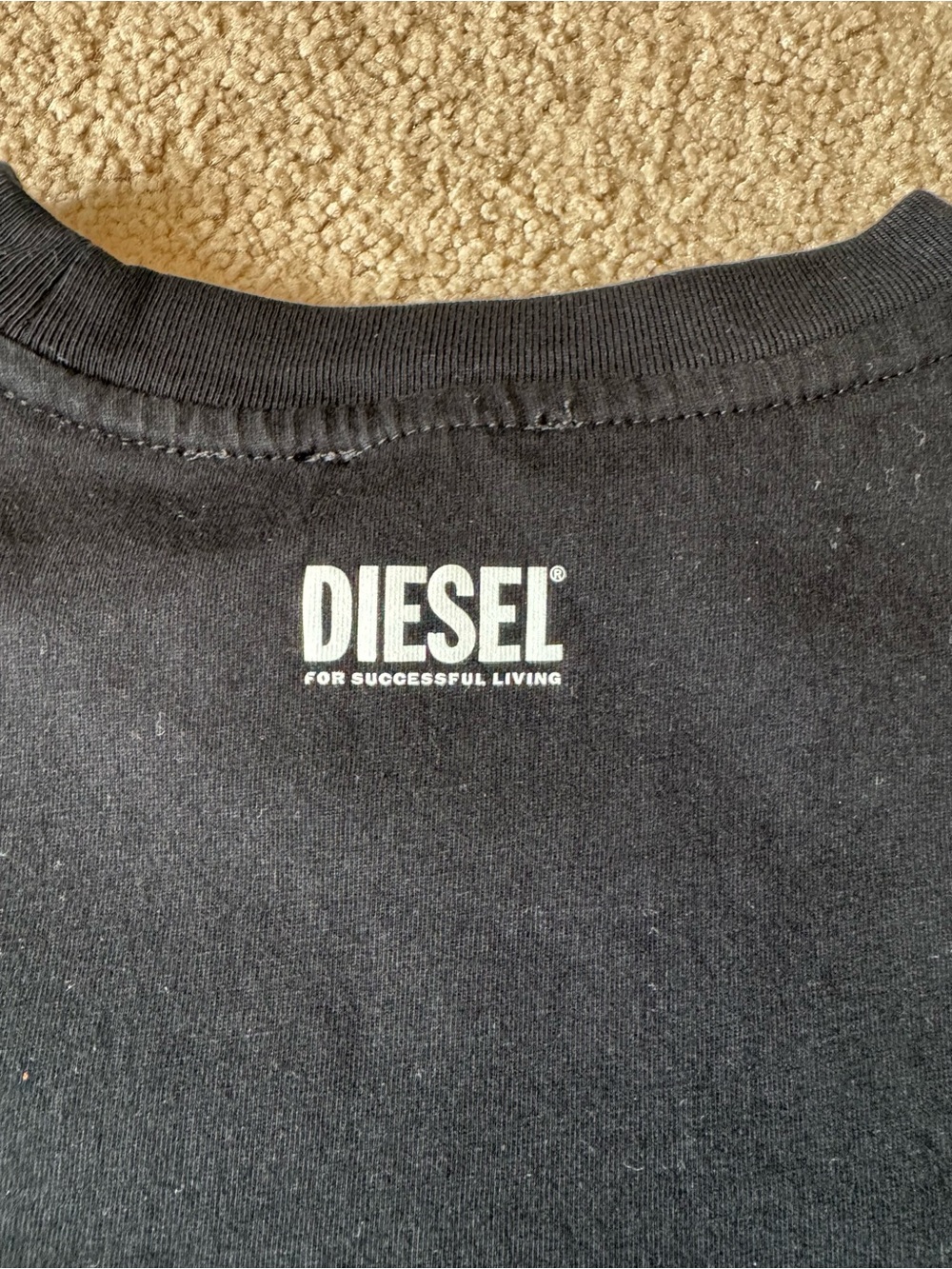Diesel Black Tee with Neon Green & Orange Graphic MEDIUM. - Picture 4 of 7